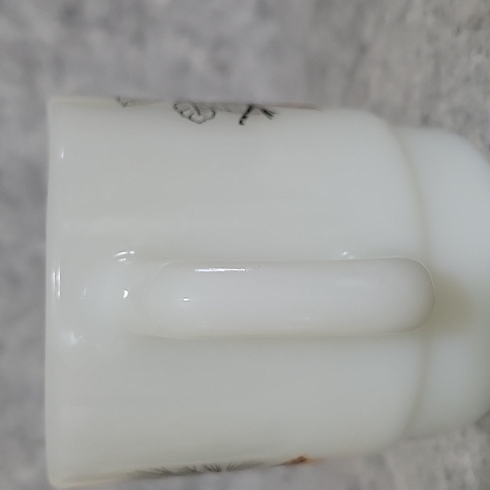 Anchor Hocking / Fire King Chickadee Design Milk Glass Mug EUC - Picture 4 of 5